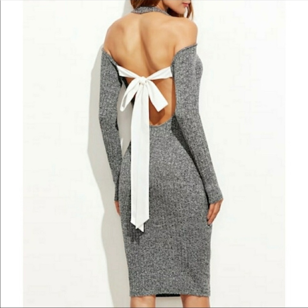 GORGEOUS backless sweater dress!